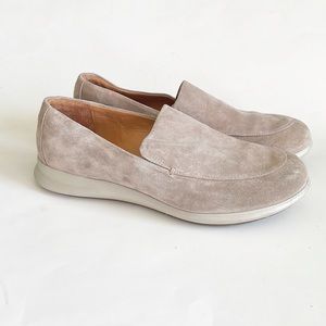 Samuel Hubbard Freedom First Suede Slip-on Cushioned Taupe Loafer Shoes size 8